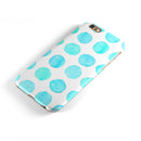 Blue Watercolor Polka Dots iPhone 6/6s or 6/6s Plus 2-Piece Hybrid INK-Fuzed Case