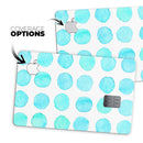 Blue Watercolor Polka Dots 2 - Premium Protective Decal Skin-Kit for the Apple Credit Card
