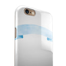 Blue Watercolor Ribbon iPhone 6/6s or 6/6s Plus 2-Piece Hybrid INK-Fuzed Case