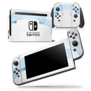Blue Watercolor Ribbon - Skin Wrap Decal for Nintendo Switch Lite Console & Dock - 3DS XL - 2DS - Pro - DSi - Wii - Joy-Con Gaming Controller