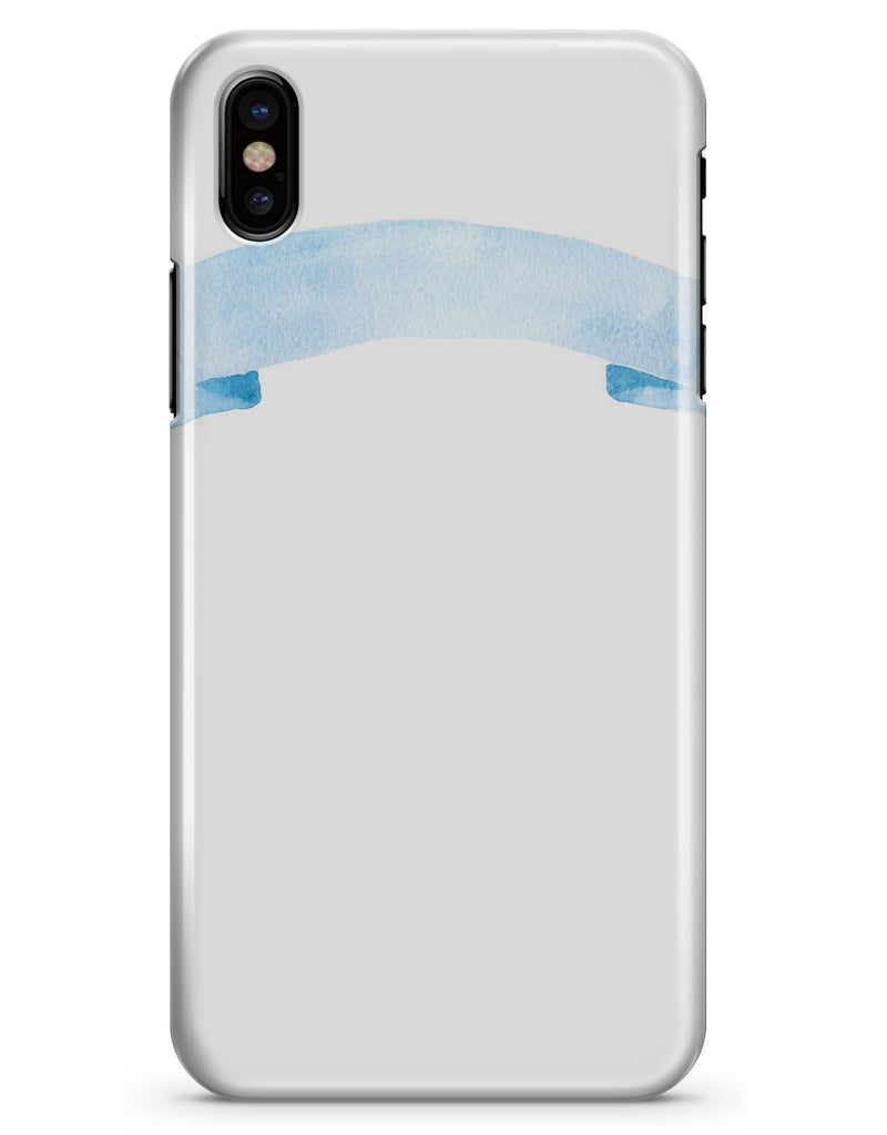 Blue Watercolor Ribbon - iPhone X Clipit Case