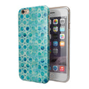 Blue Watercolor Ring Pattern iPhone 6/6s or 6/6s Plus 2-Piece Hybrid INK-Fuzed Case
