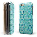 Blue Watercolor Ring Pattern iPhone 6/6s or 6/6s Plus 2-Piece Hybrid INK-Fuzed Case