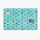Blue Watercolor Ring Pattern - Premium Protective Decal Skin-Kit for the Apple Credit Card