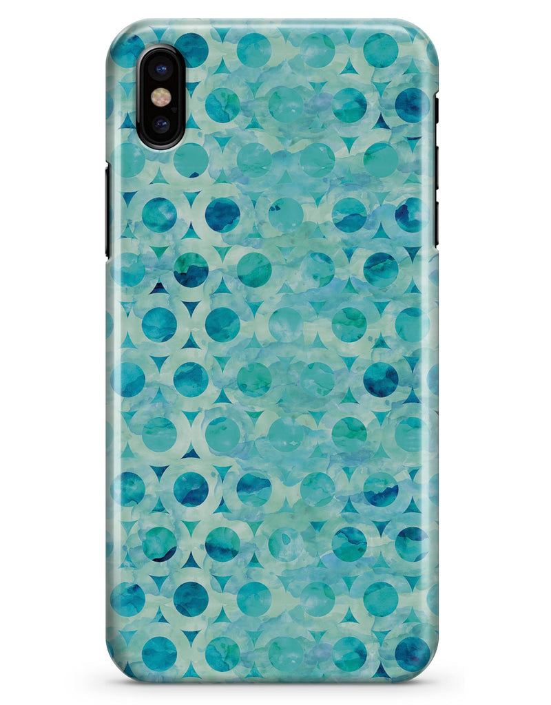 Blue Watercolor Ring Pattern - iPhone X Clipit Case