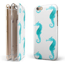 Blue Watercolor Seahorses iPhone 6/6s or 6/6s Plus 2-Piece Hybrid INK-Fuzed Case
