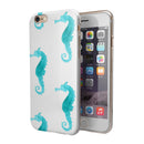 Blue Watercolor Seahorses iPhone 6/6s or 6/6s Plus 2-Piece Hybrid INK-Fuzed Case