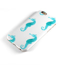 Blue Watercolor Seahorses iPhone 6/6s or 6/6s Plus 2-Piece Hybrid INK-Fuzed Case