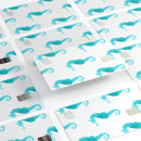 Blue Watercolor Seahorses - Premium Protective Decal Skin-Kit for the Apple Credit Card