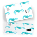 Blue Watercolor Seahorses - Premium Protective Decal Skin-Kit for the Apple Credit Card