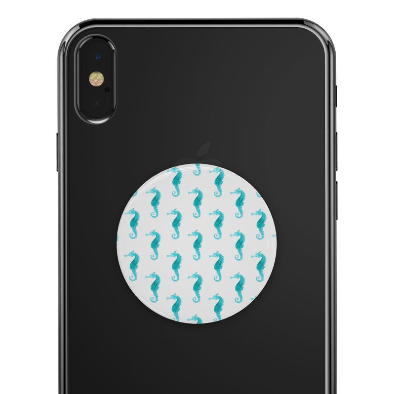 Blue Watercolor Seahorses copy 3 - Skin Kit for PopSockets and other Smartphone Extendable Grips & Stands