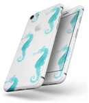 Blue Watercolor Seahorses - Skin-kit for the iPhone 8 or 8 Plus