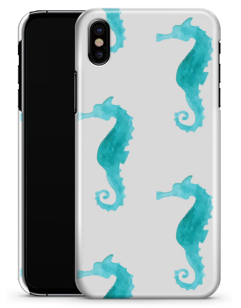 Blue Watercolor Seahorses - iPhone X Clipit Case