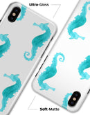 Blue Watercolor Seahorses - iPhone X Clipit Case
