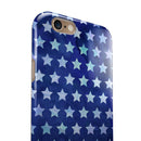 Blue Watercolor Stars iPhone 6/6s or 6/6s Plus 2-Piece Hybrid INK-Fuzed Case