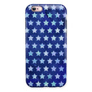 Blue Watercolor Stars iPhone 6/6s or 6/6s Plus 2-Piece Hybrid INK-Fuzed Case