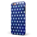 Blue Watercolor Stars iPhone 6/6s or 6/6s Plus 2-Piece Hybrid INK-Fuzed Case