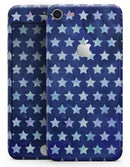 Blue Watercolor Stars - Skin-kit for the iPhone 8 or 8 Plus