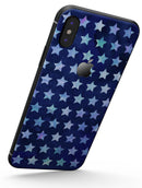 Blue Watercolor Stars - iPhone X Skin-Kit