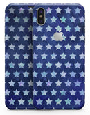 Blue Watercolor Stars - iPhone X Skin-Kit