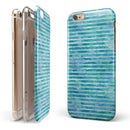 Blue Watercolor Stripes iPhone 6/6s or 6/6s Plus 2-Piece Hybrid INK-Fuzed Case