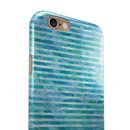 Blue Watercolor Stripes iPhone 6/6s or 6/6s Plus 2-Piece Hybrid INK-Fuzed Case