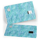 Blue Watercolor Stripes - Premium Protective Decal Skin-Kit for the Apple Credit Card
