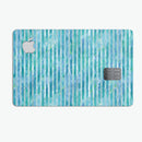 Blue Watercolor Stripes - Premium Protective Decal Skin-Kit for the Apple Credit Card