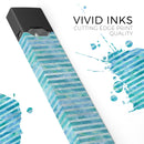 Blue Watercolor Stripes - Premium Decal Protective Skin-Wrap Sticker compatible with the Juul Labs vaping device