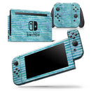 Blue Watercolor Stripes - Skin Wrap Decal for Nintendo Switch Lite Console & Dock - 3DS XL - 2DS - Pro - DSi - Wii - Joy-Con Gaming Controller