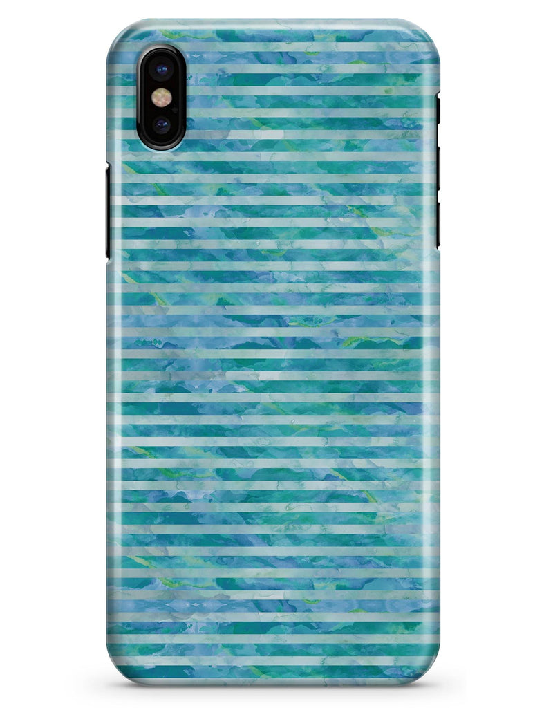Blue Watercolor Stripes - iPhone X Clipit Case