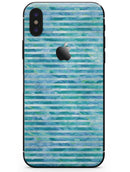 Blue Watercolor Stripes - iPhone X Skin-Kit