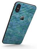 Blue Watercolor Stripes - iPhone X Skin-Kit