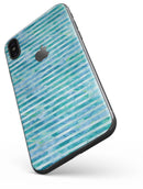 Blue Watercolor Stripes - iPhone X Skin-Kit