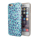Blue Watercolor Triangle Pattern iPhone 6/6s or 6/6s Plus 2-Piece Hybrid INK-Fuzed Case