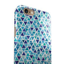 Blue Watercolor Triangle Pattern iPhone 6/6s or 6/6s Plus 2-Piece Hybrid INK-Fuzed Case