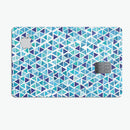 Blue Watercolor Triangle Pattern - Premium Protective Decal Skin-Kit for the Apple Credit Card