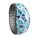 Blue Watercolor Triangle Pattern - Decal Skin Wrap Kit for the Disney Magic Band