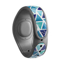 Blue Watercolor Triangle Pattern - Decal Skin Wrap Kit for the Disney Magic Band