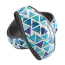 Blue Watercolor Triangle Pattern - Decal Skin Wrap Kit for the Disney Magic Band