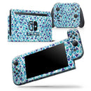 Blue Watercolor Triangle Pattern - Skin Wrap Decal for Nintendo Switch Lite Console & Dock - 3DS XL - 2DS - Pro - DSi - Wii - Joy-Con Gaming Controller