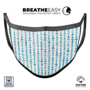 Blue Watercolor Triangle Pattern V2 - Made in USA Mouth Cover Unisex Anti-Dust Cotton Blend Reusable & Washable Face Mask with Adjustable Sizing for Adult or Child