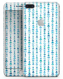 Blue Watercolor Triangle Pattern V2 - Skin-kit for the iPhone 8 or 8 Plus