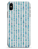 Blue Watercolor Triangle Pattern V2 - iPhone X Clipit Case
