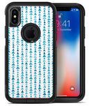 Blue Watercolor Triangle Pattern V2 - iPhone X OtterBox Case & Skin Kits