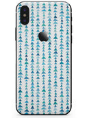Blue Watercolor Triangle Pattern V2 - iPhone X Skin-Kit