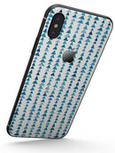 Blue Watercolor Triangle Pattern V2 - iPhone X Skin-Kit