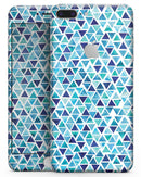 Blue Watercolor Triangle Pattern - Skin-kit for the iPhone 8 or 8 Plus