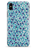 Blue Watercolor Triangle Pattern - iPhone X Clipit Case