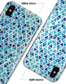 Blue Watercolor Triangle Pattern - iPhone X Clipit Case